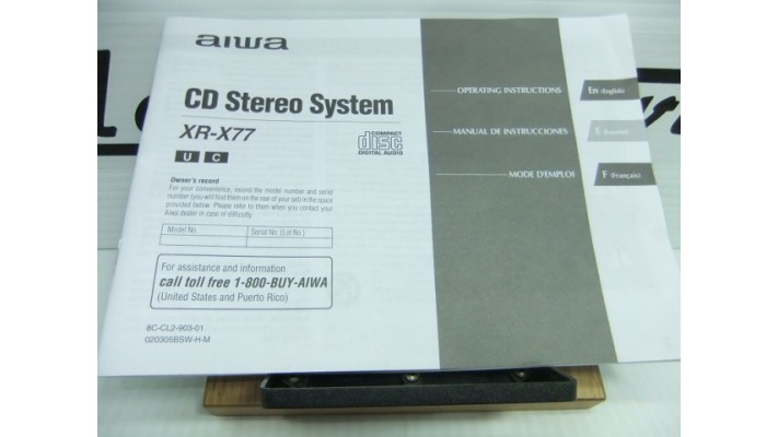 Aiwa XR-X77 manuel d'instruction .